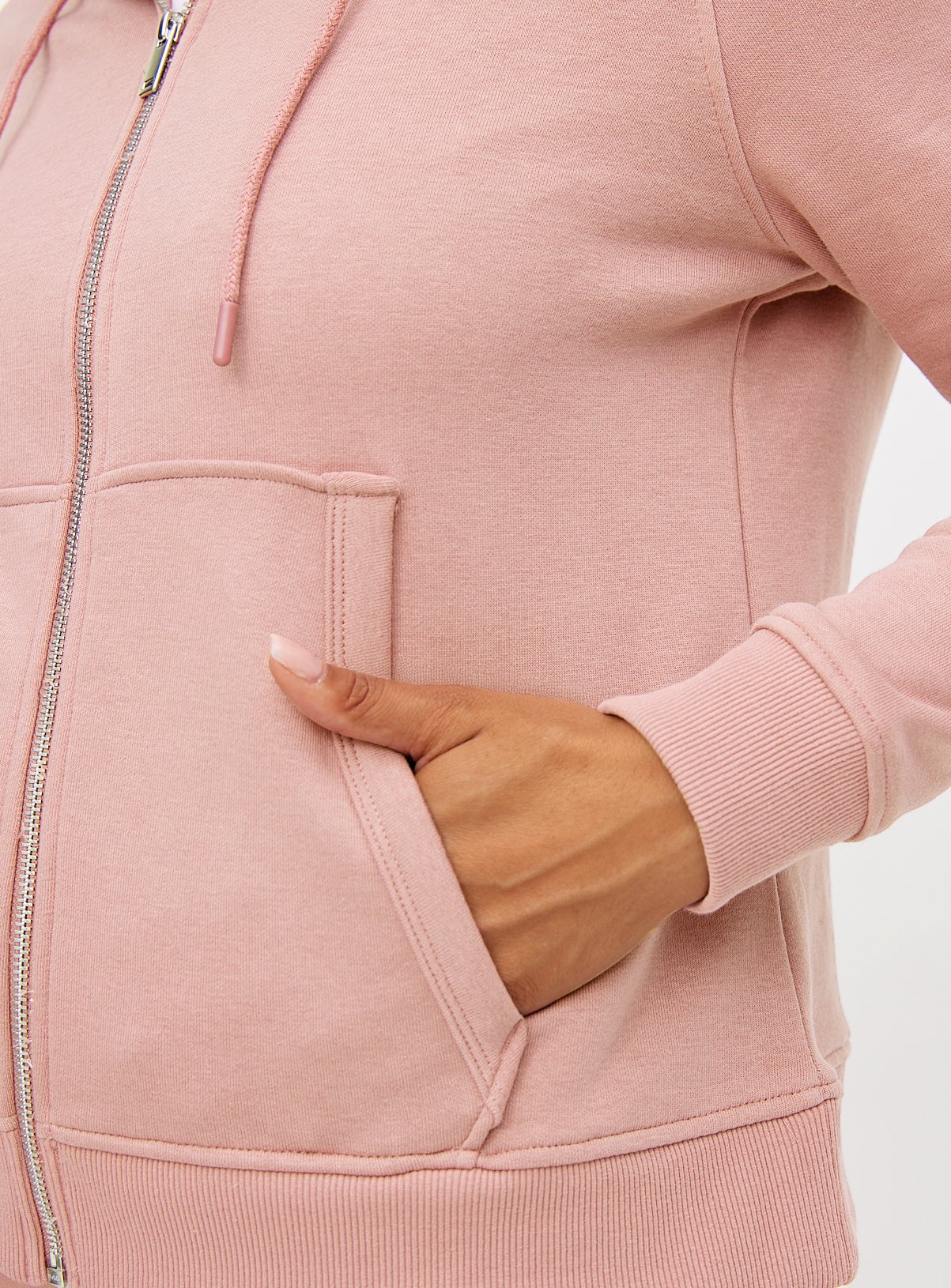 Pink Zip-Through Coord Hoodie L - Image 3 thumbnail